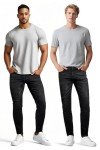 GINGTTO Mens Skinny Jeans Black Slim Fit Denim Jeans for Men Tapered Stretch Fit 36