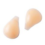 Meigry Nipple Covers for Women Strapless Sticky Bra Push UP Adhesive Pasties Silicone Reusable, 1 Pairs Creme