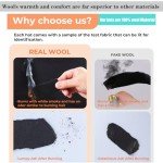 100% Wool Western Cowboy Hat for Men Women Classic Fedora Hat Felt Cowgirls Hats with Three-Row Crystal Decorative Bands (US, Alpha, Medium, Large, Black-D)