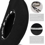 100% Wool Western Cowboy Hat for Men Women Classic Fedora Hat Felt Cowgirls Hats with Three-Row Crystal Decorative Bands (US, Alpha, Medium, Large, Black-D)