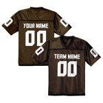 Custom Football Jersey Brown Jerseys Football Uniform Shirts Personalized Team Name Number Fans Gift Men Women Youth S-7XL