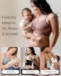 Kindred Bravely Sublime Pumping Bra Hands Free, Adjustable Pumping & Nursing Bra with EasyClip for All Breast Pumps (Pink Heather, 2X Super Busty)