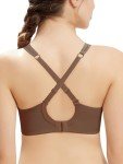 Supportive Bras for Women Large Bust Full Coverage Plus Size Push up Bras for Women Underwire Bra for Large Breasted Womens Plus Size Minimizer Bra Lift up Full Support Coffee Brown 42D 42 D