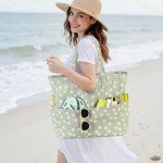 Waterproof Beach Tote Pool Bags for Women Ladies Extra Large Gym Tote Carry On Bag With Wet Compartment for Weekender Travel