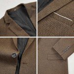 Men's 4 Piece 1920s Suit One Button Vintage Suit,Jacket Vest Pants with Hat(L,Z3727BN)