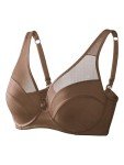 Supportive Bras for Women Large Bust Full Coverage Plus Size Push up Bras for Women Underwire Bra for Large Breasted Womens Plus Size Minimizer Bra Lift up Full Support Coffee Brown 42D 42 D