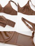 Supportive Bras for Women Large Bust Full Coverage Plus Size Push up Bras for Women Underwire Bra for Large Breasted Womens Plus Size Minimizer Bra Lift up Full Support Coffee Brown 42D 42 D