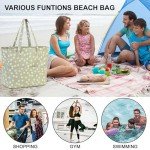 Waterproof Beach Tote Pool Bags for Women Ladies Extra Large Gym Tote Carry On Bag With Wet Compartment for Weekender Travel