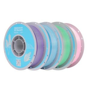 TECSONAR Crystal Rainbow PLA 3D Printer Filament, 4Rolls,1KG Spool(2.2lbs) 1.75mm Gradient Filament for Most FDM 3D Printers,4 Different Crystal Rainbow Colors