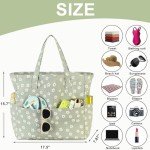 Waterproof Beach Tote Pool Bags for Women Ladies Extra Large Gym Tote Carry On Bag With Wet Compartment for Weekender Travel