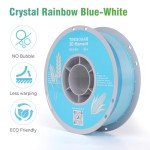 TECSONAR Crystal Rainbow PLA 3D Printer Filament, 4Rolls,1KG Spool(2.2lbs) 1.75mm Gradient Filament for Most FDM 3D Printers,4 Different Crystal Rainbow Colors