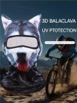 3D Cat Ski Balaclava Sheisty Face Mask with Ears Cute Animal Ski Mask for Music Festivals Raves Party Outdoor Activities 2pack cat+Dog