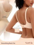 Vertvie Womens Wireless Bras No Underwire Push Up Bra Seamless Supportive Full Coverage Everyday Bras Regular and Plus Size (Nude,3X-Large Plus)