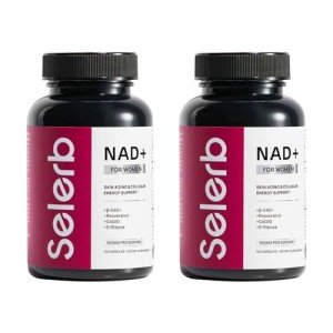 Selerb NAD+ Supplement for Women - NMN Alternative with β-NAD+, Trans-Resveratrol, CoQ10, D-Ribose - Promotes Cellular Renewal, Energy, and Radiant Skin Health - 180 Capsules