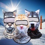 3D Cat Ski Balaclava Sheisty Face Mask with Ears Cute Animal Ski Mask for Music Festivals Raves Party Outdoor Activities 2pack cat+Dog