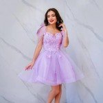 TRHTX A-line Champagne Homecoming Dress 2025 3D Butterfly Short Cocktail Dresses Tie Strap Party Gowns Petite Size 0