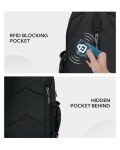 WATERFLY RFID Crossbody Sling Backpack Sling Bag Travel Hiking Chest Bag Daypack