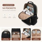 LOVEVOOK Laptop Backpack for Women with Pouch Pocket for Large Capacity Cup,18 Inch Laptop Computer Bag Travel Backpack Purse,Waterproof Work Business Backpack College Teacher Bags,Grayish Purple