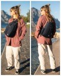 WATERFLY RFID Crossbody Sling Backpack Sling Bag Travel Hiking Chest Bag Daypack