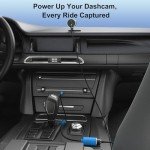 J&D USB C Male to 12V Car Cigarette Lighter Socket Female Converter Cable, 12V 18W Power Cable for Dash Cam, GPS, Car LED Light Strips, Blue, 1 ft