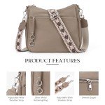 befen Genuine Leather Crossbody bag for Women, Brown Leather Purse Women's Hobo Crossbody Purse Shoulder Handbags with Adjustable Wide Shoulder Strap for Everyday and Travel，Grey