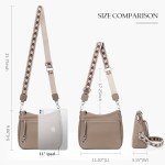 befen Genuine Leather Crossbody bag for Women, Brown Leather Purse Women's Hobo Crossbody Purse Shoulder Handbags with Adjustable Wide Shoulder Strap for Everyday and Travel，Grey