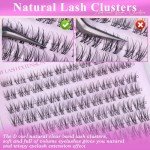 Wispy Lash Clusters Natural Eyelash Clusters Invisible Thin Band 8-16mm Cluster Eyelash Extension DIY Lash Extensions with D Curl-Wide Span Individual Lashes by WTVANE