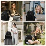 LOVEVOOK Laptop Backpack for Women with Pouch Pocket for Large Capacity Cup,18 Inch Laptop Computer Bag Travel Backpack Purse,Waterproof Work Business Backpack College Teacher Bags,Grayish Purple