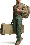 CQR Men's Tactical Pants, Water Resistant Ripstop Cargo Pants, Lightweight EDC Work Hiking Pants, Outdoor Apparel, Raider Mag Green Kelp, 40W x 34L