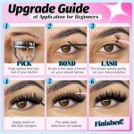 Yawamica Lash Extension Kit Wispy Lash Clusters 12-18mm with 14-20mm Spikes and 5-7mm Bottom Lashes DIY Manga Cluster Eyelash Extensions D Curly Waterproof Lashes Clusters Kit with Bond and Seal