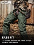 CQR Men's Tactical Pants, Water Resistant Ripstop Cargo Pants, Lightweight EDC Work Hiking Pants, Outdoor Apparel, Raider Mag Green Kelp, 40W x 34L