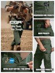 CQR Men's Tactical Pants, Water Resistant Ripstop Cargo Pants, Lightweight EDC Work Hiking Pants, Outdoor Apparel, Raider Mag Green Kelp, 40W x 34L