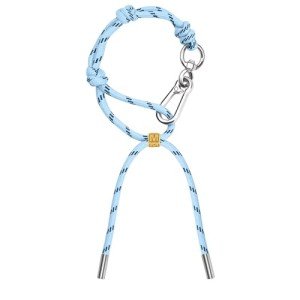 Floramos Cute Initials Charm Rope Keychain for Women Men Carabiner Knot Lanyard Keyring, Charms for Purse Handbag Backpacks