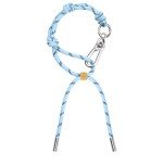 Floramos Cute Initials Charm Rope Keychain for Women Men Carabiner Knot Lanyard Keyring, Charms for Purse Handbag Backpacks