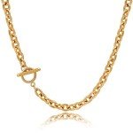 TYEOFWMN Chunky Gold Necklace Gold Chain Necklace for Women Trendy Toggle Necklaces for Women Men
