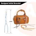 Floramos Cute Initials Charm Rope Keychain for Women Men Carabiner Knot Lanyard Keyring, Charms for Purse Handbag Backpacks