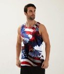American Flag Tank Top Men 4th of July Tank Tops for Men Novelty Print USA Tank Top XL