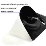 Invisible Adhesive Push-Up Bra - Sticky Strapless Bra with Clear Nipple Cover for Backless Dresses/Tops Black D