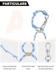 Floramos Cute Initials Charm Rope Keychain for Women Men Carabiner Knot Lanyard Keyring, Charms for Purse Handbag Backpacks