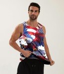 American Flag Tank Top Men 4th of July Tank Tops for Men Novelty Print USA Tank Top XL