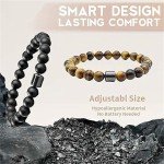 WUPKL Glame Anti Alcohol Bracelet, Glame International Anti Alcohol Bracelet, GM Magnetic Bead to Reduce the Urge to Drink,Relieve Anxiety and Stress (2PC-D)
