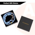 Floramos Cute Initials Charm Rope Keychain for Women Men Carabiner Knot Lanyard Keyring, Charms for Purse Handbag Backpacks