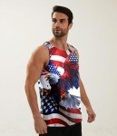 American Flag Tank Top Men 4th of July Tank Tops for Men Novelty Print USA Tank Top XL