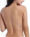 Invisible Adhesive Push-Up Bra - Sticky Strapless Bra with Clear Nipple Cover for Backless Dresses/Tops Black D