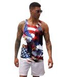 American Flag Tank Top Men 4th of July Tank Tops for Men Novelty Print USA Tank Top XL