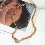 TYEOFWMN Chunky Gold Necklace Gold Chain Necklace for Women Trendy Toggle Necklaces for Women Men
