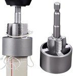 Integrated Internal & External Pipe Threading Tool,PVC Pipe Threader,Pipe Threading Cutting Tool for PVC,Electric Drill Compatible PVC & Plastic Pipe Threader Kit (1/2 in)