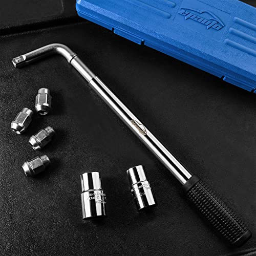 EPAuto Telescoping Lug Wrench with CR-V Sockets