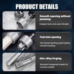 PVC Pipe Internal &, 2025 External Thread Tool, Integrated Internal & External Pipe Threading Tool, Electric Drill Compatible PVC Pipe Threader Kit (Six Points)