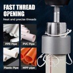 PVC Pipe Internal &, 2025 External Thread Tool, Integrated Internal & External Pipe Threading Tool, Electric Drill Compatible PVC Pipe Threader Kit (Six Points)